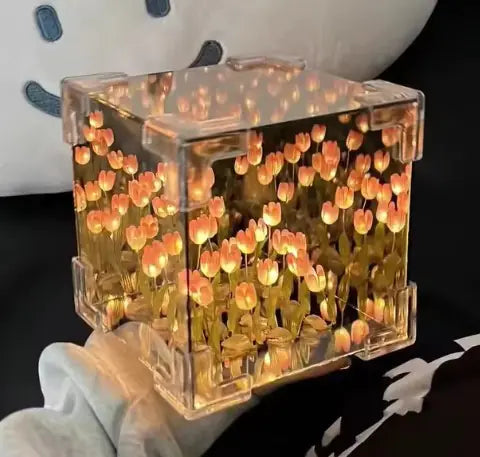 Three-Dimensional Glowing Flower Cube