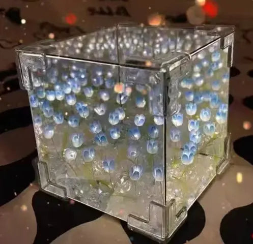 Three-Dimensional Glowing Flower Cube